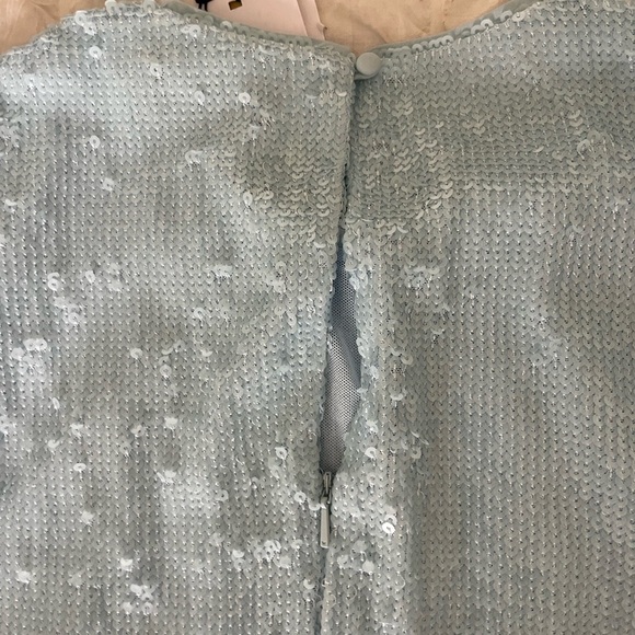 Whistles Light Blue Sequin Women's Top - Picture 12 of 14